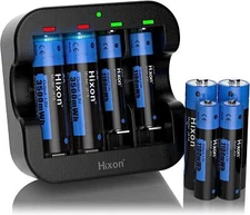 Hixon Lot 1.5V Rechargeable AA AAA Lithium Batteries 3500mWh/1100mWh Capacity 