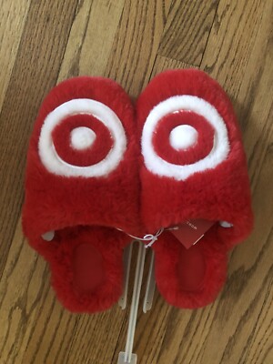 Wondershop Target Exclusive Red Bullseye Slippers-L W 9/10 New With Tags
