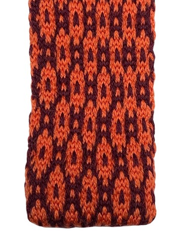 Etro Milano Woll-Strickkrawatte italienisch buntes geometrisches Muster quadratisches Ende neu 155 $ - Bild 3 von 10