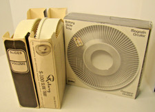 Lot of 3 100 Vintage Yankee Circular Projector Slide Trays 1 new sealed 2 used