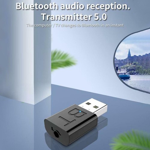 2 in1 USB Bluetooth 5.0 Transmitter Receiver AUX Audio For TV/PC/Car - Afbeelding 6 van 12
