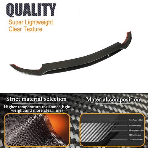 Carbon Frontlippe Spoilerschwert Ansatz Passt für Mercedes GLE350 GLE43 15-19 - Picture 9 of 13