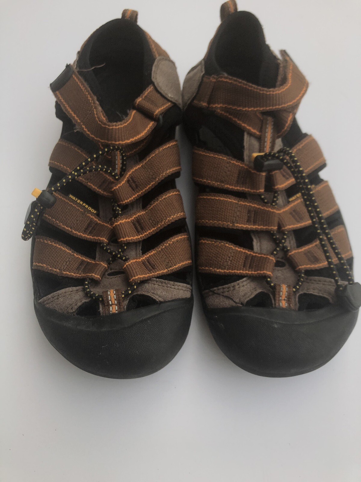 KEEN NEWPORT sandalo donna impermeabile punta chiusa scarpa acqua taglia 6 marrone arancione