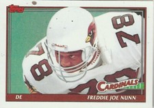 FREE SHIPPING-MINT-1991 Topps #506 Freddie Joe Nunn Phoenix Cardinals 