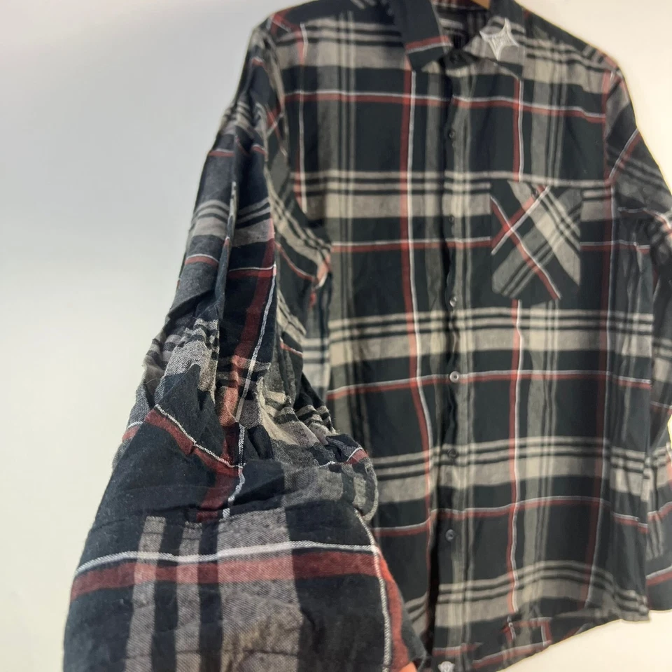 TAPOUT Shirt Mens Large CHECK 100% Cotton LONG SLEEVE Rare Combat Sport MMA - Image 3 of 4