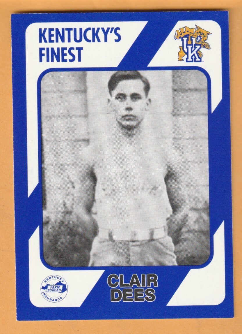Clair Dees Kentucky Wildcats 1989 card #294 Lexington KY 16O