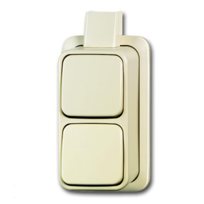Busch Jaeger Duro AP Kombi 2x Wechselschalter 2601/6/2601/6 APJ cremeweiß