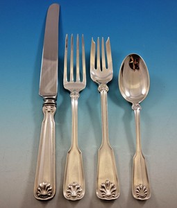 Shell and Thread by Tiffany Sterling Silver Flatware Set 8 Service 32 pieces