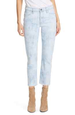 FRAME DENIM Le High Rise Raw Hem Ankle 