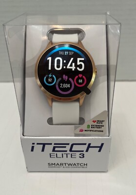 iTech ELITE 3 SmartWatch Android And IOS Compatible White