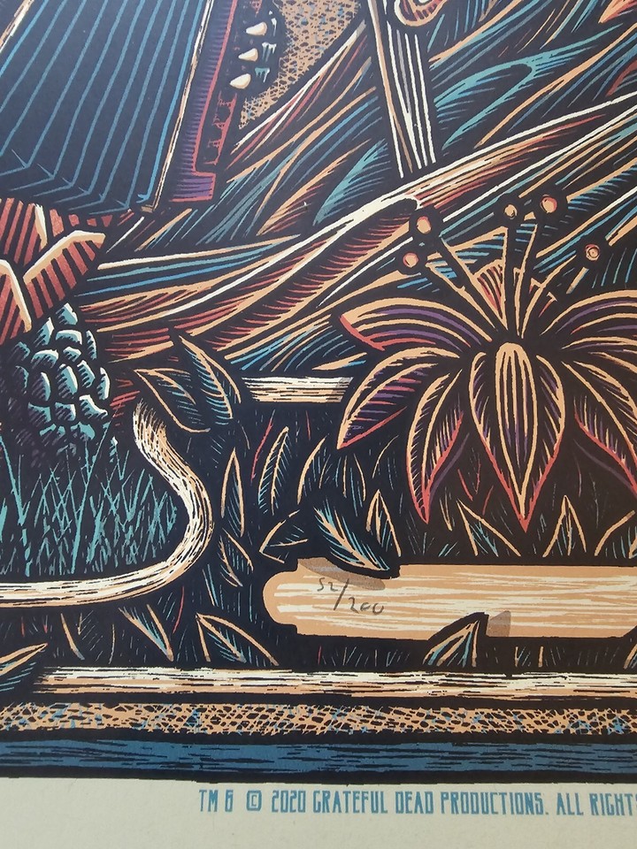 Luke Martin Grateful Dead Jack Straw Purple Non Foil Variant Silkscreen