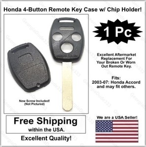 Toyota Replacement Remote Key Case 2pak 3 Buttons w//Chip Holder /& uncut key!
