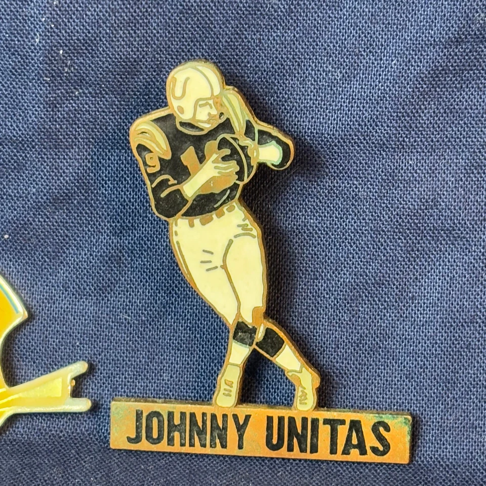 Vtg Baltimore Colts Johnny Unitas Pin Pendant Lot Football NFL - Image 3 of 4