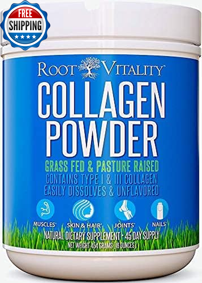 Collagen Peptides Powder - Grass-Fed, Pasture-Raised Hydrolyzed Protein Suppleme