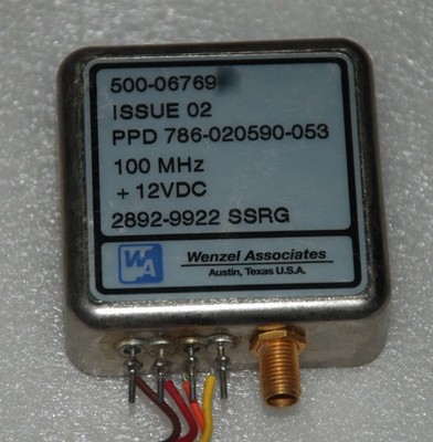 used Wenzel Associates 100MHz High-level OCXO PPD786-020590-053 +12V EFC