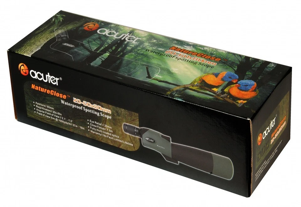 Acuter Nature Close 20-60 x 80 Waterproof Straight Spotting Scope #40916 ST80S - Image 3 of 4