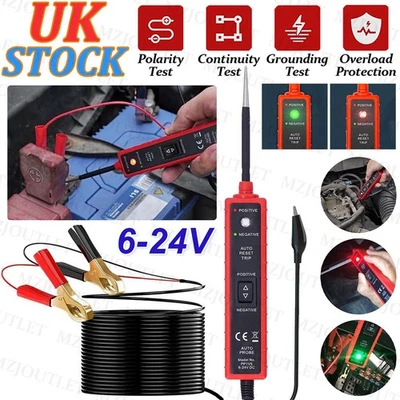 Car Electrical Tester Power Probe Circuit Tester Vehicle Diagnostic Tool 6-24V