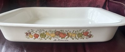 Vintage Corning Ware A-76 Le Romarin Spice of Life 14'' Roaster Pristine USA