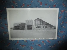 Old Postcard RPPC Crystal Cave Lodge Curio Shop Dining Room Spring Valley Wis