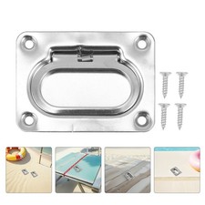 2 PCS Boat Hatch Latches Flush Locker Yacht Deck Door Buckle Handle