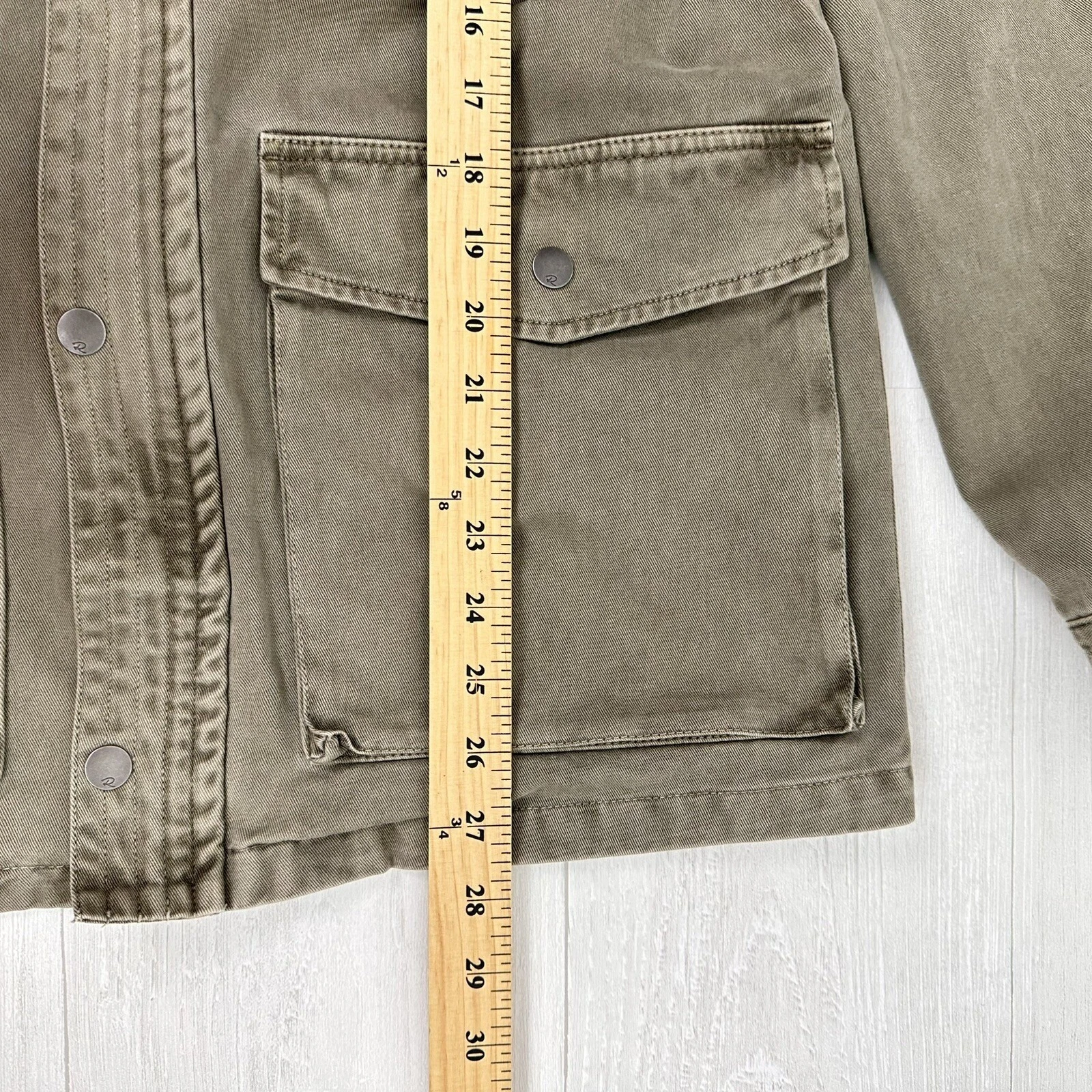 Rails Porter Field Utility Jacket Men Size S Sage Green Pockets Full Zip Army image 15