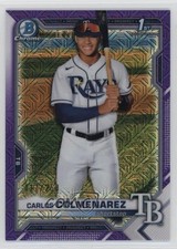 2021 Bowman Chrome Mega Box Purple Mojo Refractor 17/250 Carlos Colmenarez 1h02