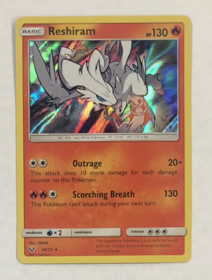 Pokemon - Reshiram - 14/73 - Holo Rare - Shining Legends - NM/M