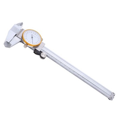 0150mm Dial Caliper Steel ShockProof Adjustable Vernier Caliper With Depth SET