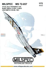 CAMMS72057 1:72 MilSpec Decals - F-14A Tomcat VF-84 Jolly Rogers USS Nimitz 1981