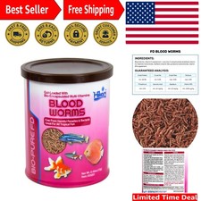 Hikari -Pure Freeze Dried Blood Worms 0.42-Ounce - High Protein Fish Food
