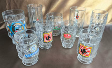 Lot de 9 chopes à bière 33 Export Böfferding Walsheim Jupiler