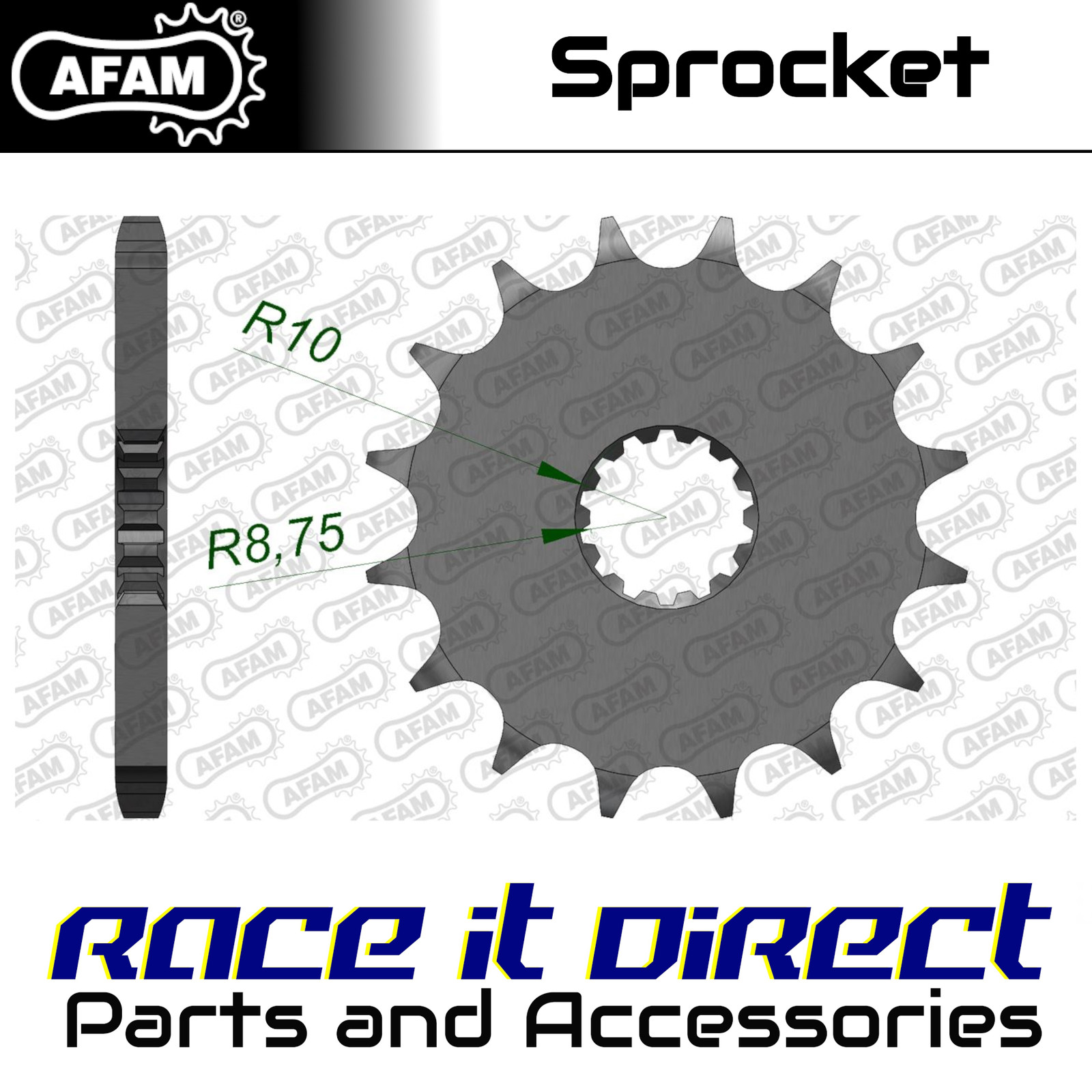 Sprocket for DERBI GPR 125 Nude 2004-2008 16T Front AFAM