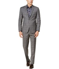 Tallia Mens Double Windowpane Formal Tuxedo