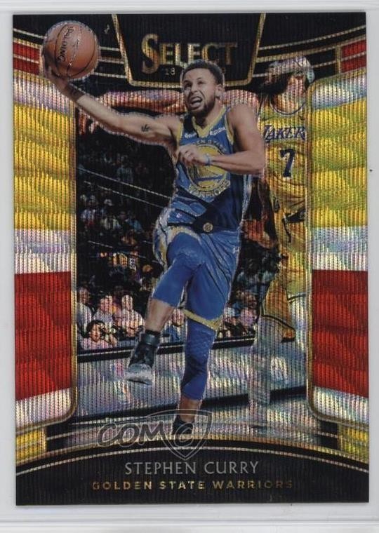 2018-19 Panini Select Concourse Tri-Color Prizm Stephen Curry #1 3gq