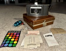 Vintage Polaroid Land Camera Model J66 Instant with Leather Case - Untested