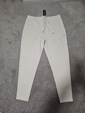 Polo Ralph Lauren Mens Double-Knit Mesh Jogger Pant Cream Size Large NWT 