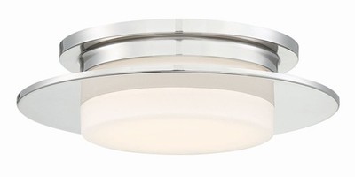 Kovacs P2016-L Press 1 Light 14''W Integrated LED Semi-Flush Drum - Nickel