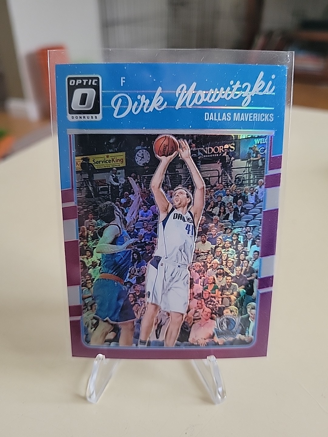 2016-17 Donruss Optic Purple Holo Dallas Mavericks #77 Dirk Nowitzki