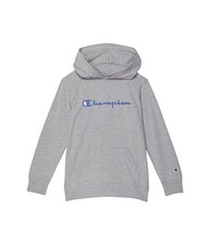 Champion Kids' Classic Script French Terry Hoodie, Oxford Heather