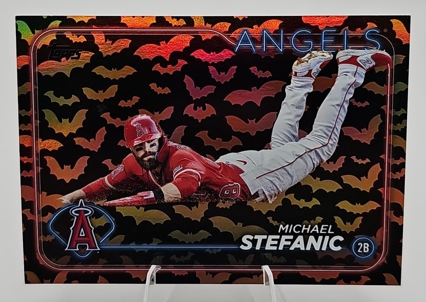 2024 Topps Update Michael Stefanic Holiday Bats 1/1 Los Angeles Angels