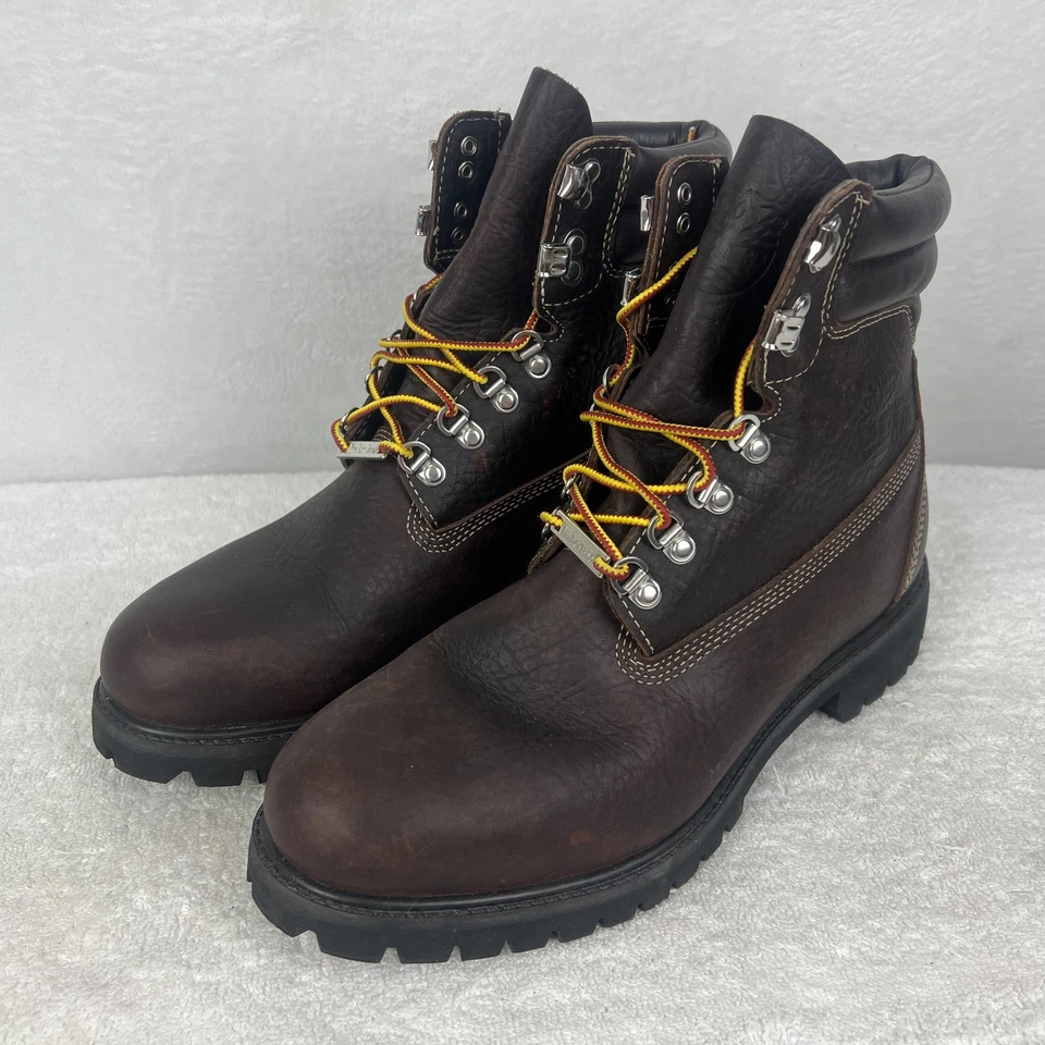 Botas impermeáveis masculinas Timberland 640 abaixo de 6 polegadas 10 superbota de couro marrom - Imagem 4 de 4
