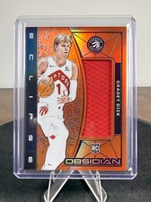 2023-24 Obsidian Basketball - Gradey Dick Orange Flood Eclipse Patch (RC) /99