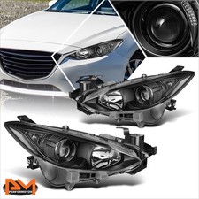 Faro proyector OE repuesto negro carcasa esquina transparente para Mazda 3 14-16