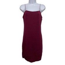 EXPRESS Women size M Maroon Body-con Dress Elasticized Spaghetti Straps