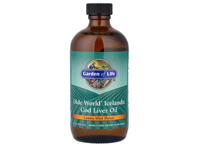 Garden of Life, Kabeljauleberöl aus Island, Zitrone-Minze-Geschmack, 236 ml