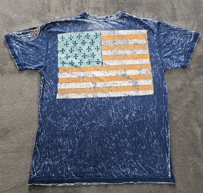 Affliction PREOWNED Graphic Distressed Reversible Skull USA Made Men's L 