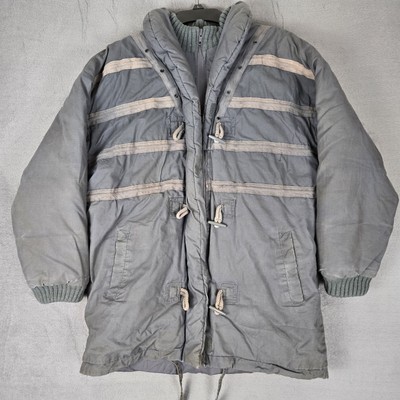 BBI Coat Mens Medium Vintage Quilted Insulated Puffer Duck Down Jacket *READ