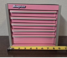 Snap-on Mini 5-drawer Tool Box Chest Pinkgray Black Top Mat Snap-on Mini 5-drawer Tool Box Chest Pinkgray Black Top Mat