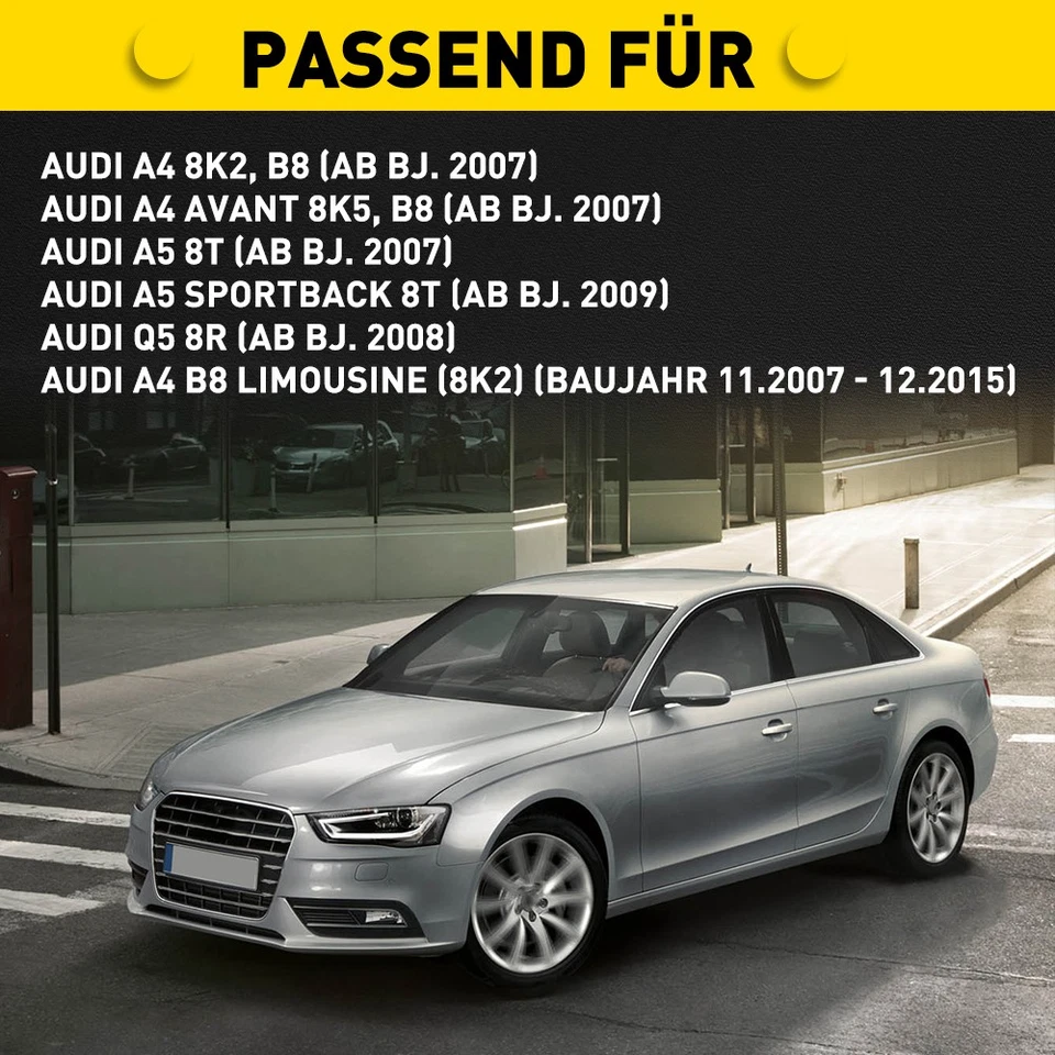 Schaltknauf Schaltsack Rahmen Pas. Für Audi A4 S4 B8 A5 Q5 Naht Rot 6 Gänge Glat - Bild 3 von 4