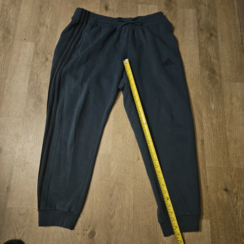 Pantalones Adidas Para Hombre 4XL Negros Forrados de Vellón Joggers Tres Rayas Logo Atlético Foto 2 de 4
